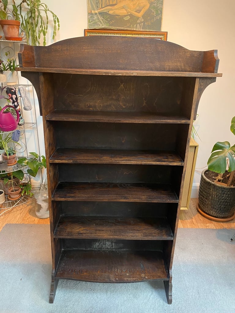 image for Vintage hardwood bookcase 
