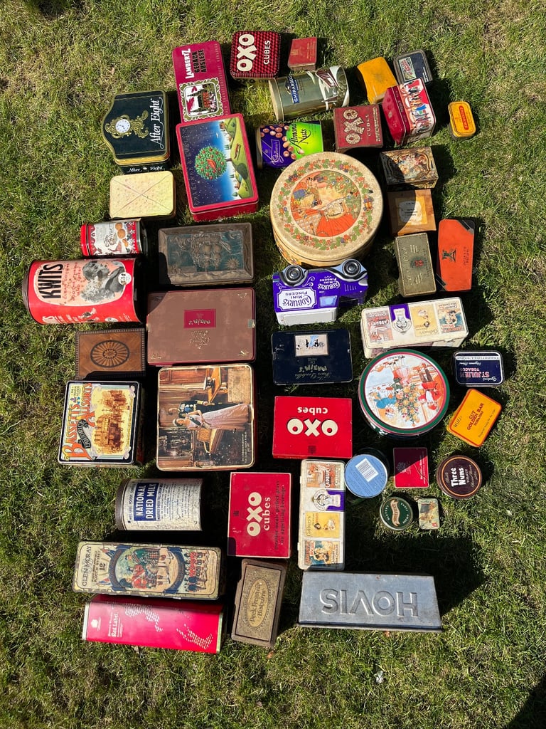 image for Large collection vintage advertising tins JobLot