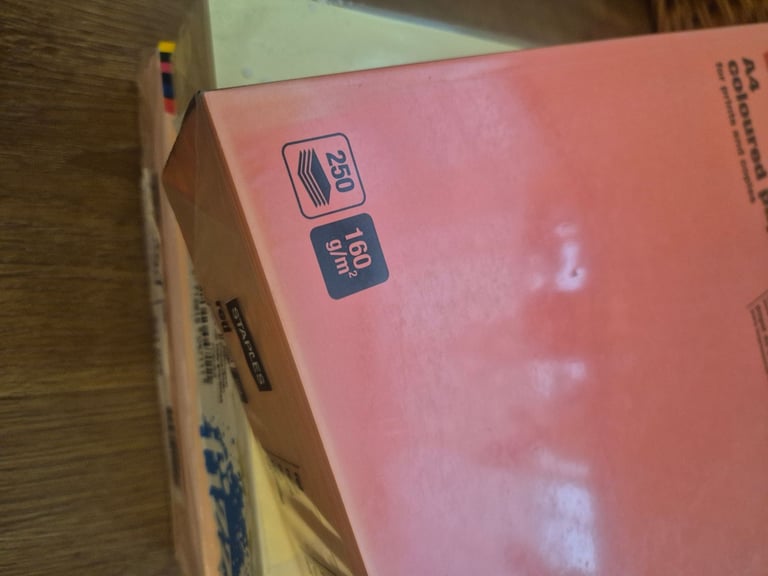 8 packs coloured paper 