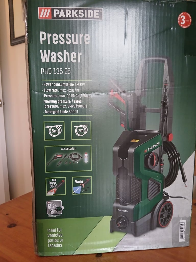 Parkside pressure washer PHD 135 E5
