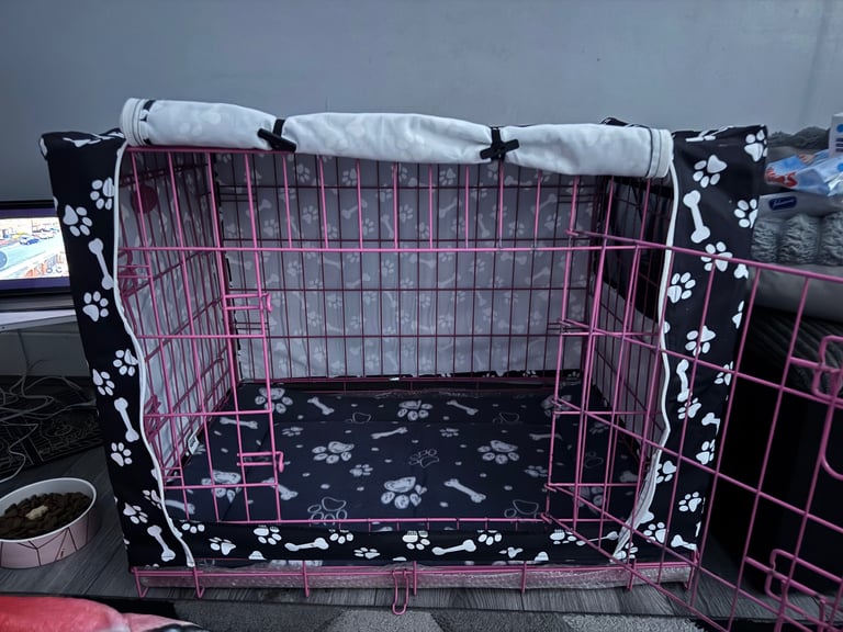 PINK SMALL DOG CRATE