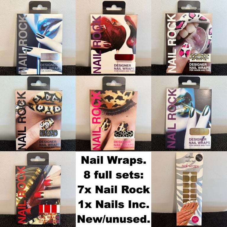 image for Nail Wraps Set of 8 Packs: Nail Rock and Nails Inc £25.