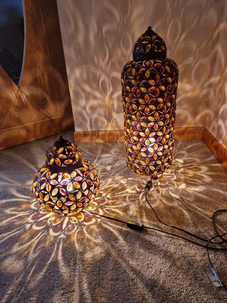 Pair of Moroccan-style lamps