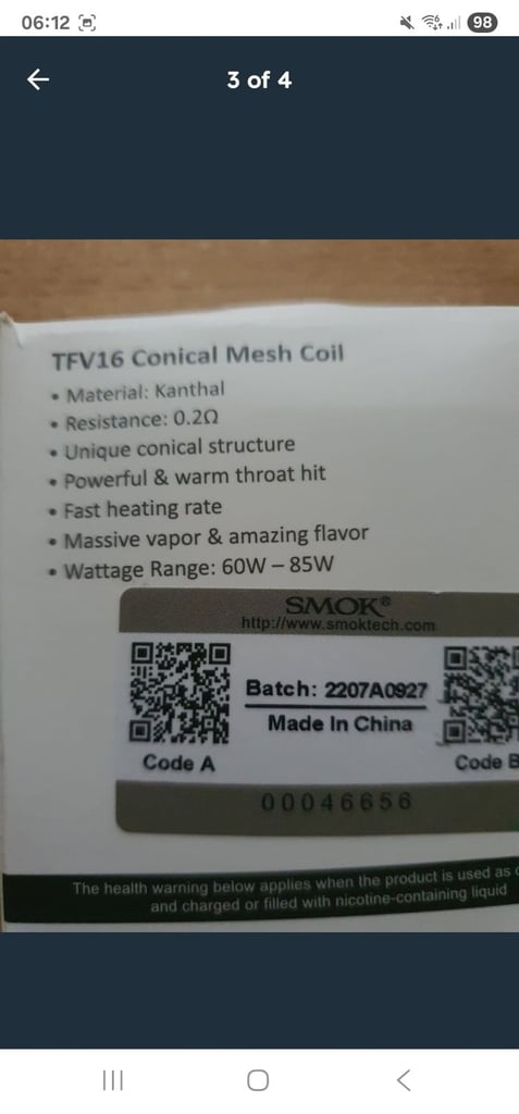 New Smok conical mesh