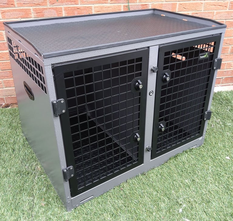 image for TransK9 ( B4 ) Transport double dog cage (Lockable & Crash Tested) Trans K9