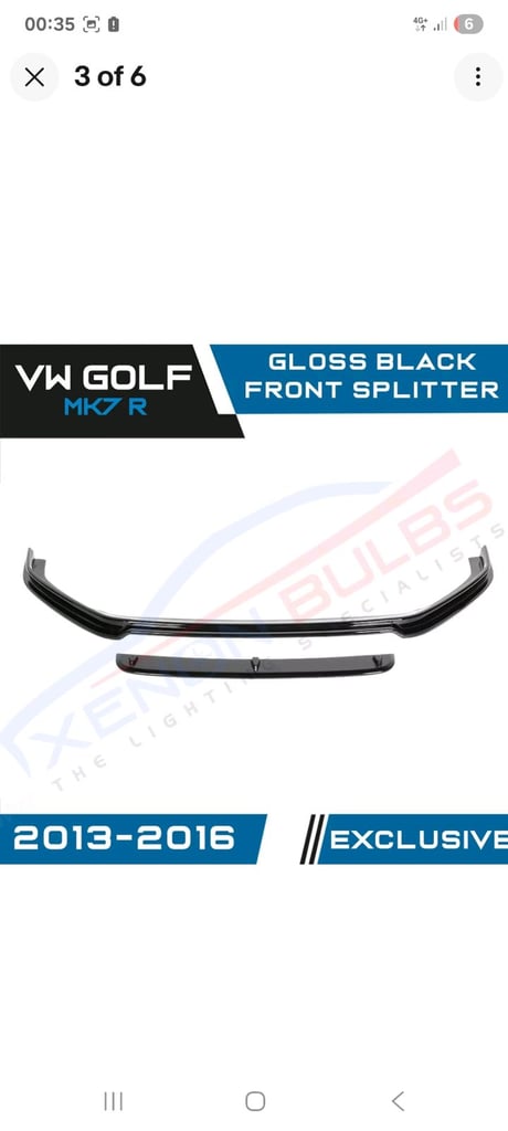 🇬🇧VOKO RACING FRONT LOWER SPLITTER➖️VW GOLF R MK7