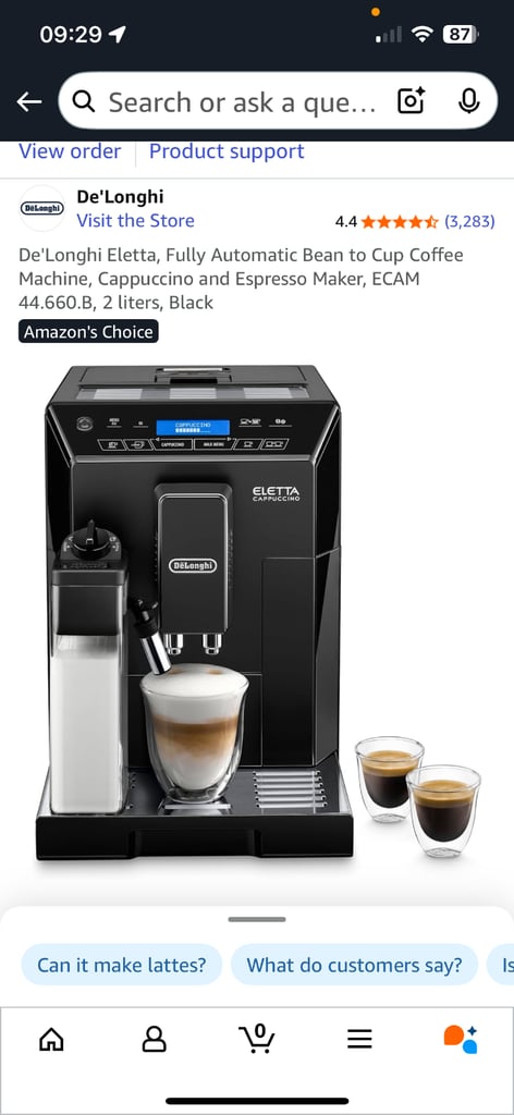 image for DeLonghi Eletta Coffee machine