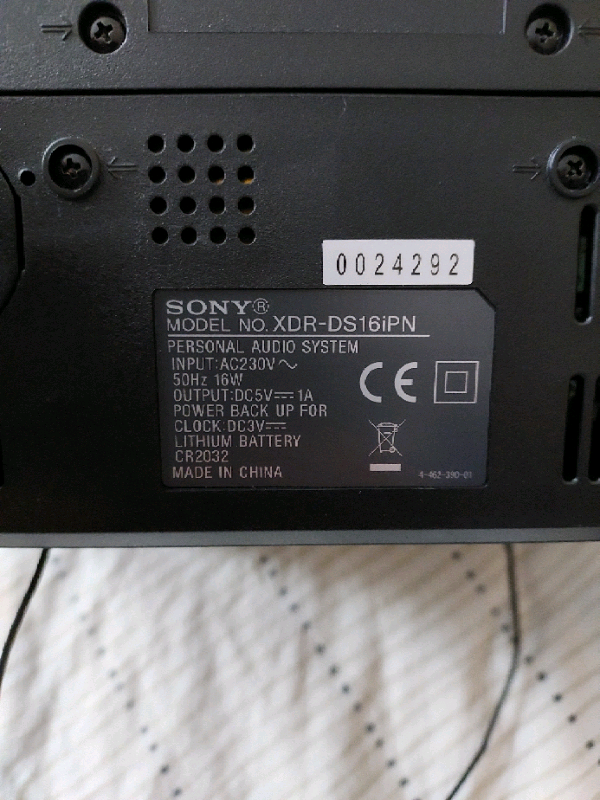 Sony DAB radio alarm clock