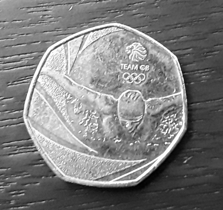 Rare and sought after 50p coins.