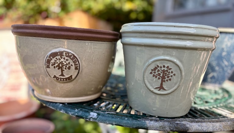 image for 2 New Heritage garden pottery plant/indoor/outdoor pots