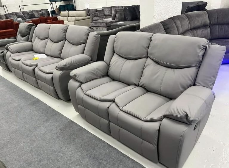 image for Brand New Leather Roma Recliner 3+2 Seater & Corner Sofa >> 35% Off >> Order Now >>>>