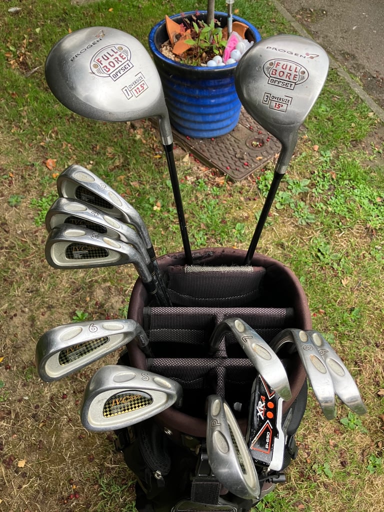 Men’s Golf Clubs Ideal Starter set Progen Woods Vantage Irons Fazer Putter Wilson Cart Bag 