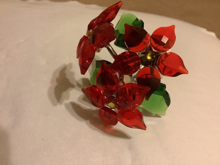 Swarovski poinsttia ornament in box