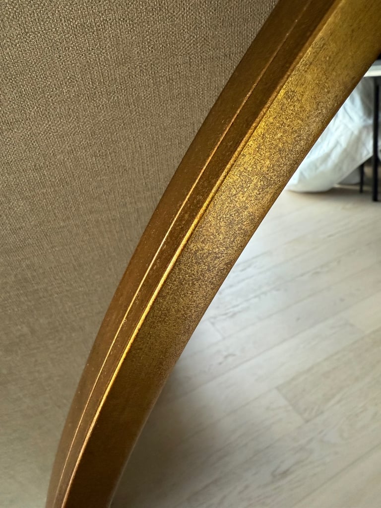 X large gold round mirror 