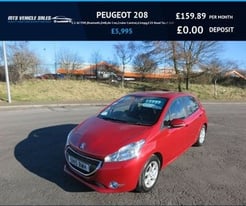 image for PEUGEOT 208 1.2 ACTIVE,2015,Bluetooth,DAB,Air Con,Cruise Control,62mpg,£20 Road Tax,F.S.H