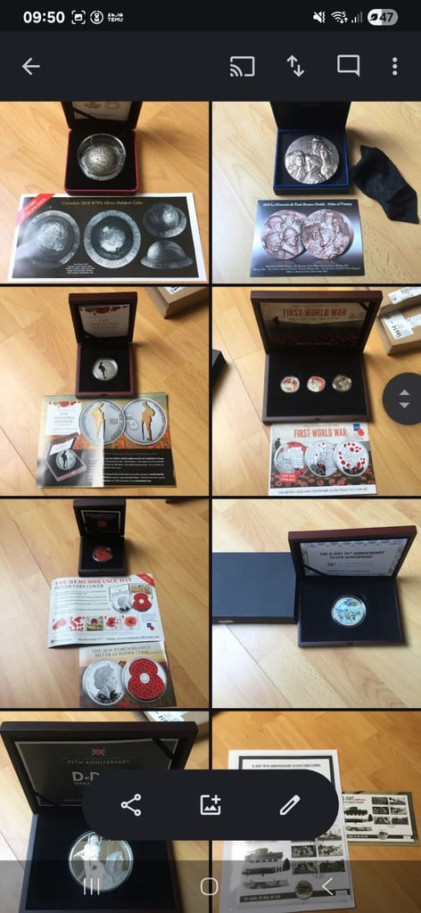 Gas bottle, VW camper, coins, medals,Brum all for sale