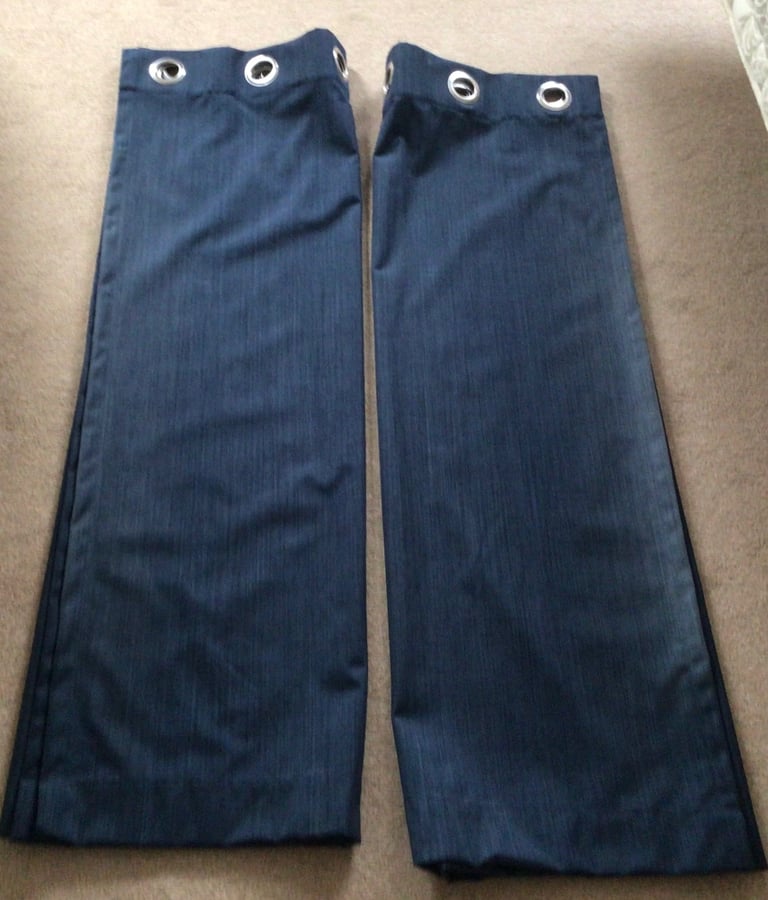 Navy blackout  eyelet curtains