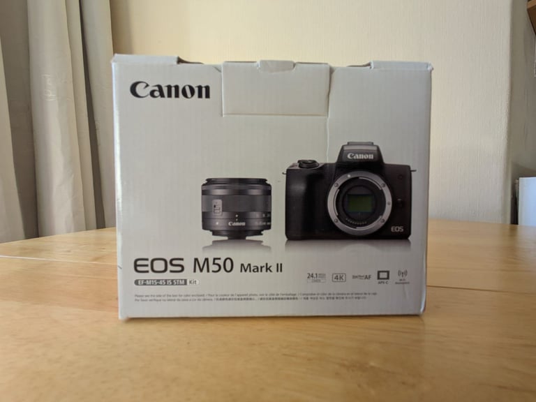 image for Canon EOS M50 Mark II Mirrorless Camera + 15-45mm Lens + Dummy Battery – Excellent Condition