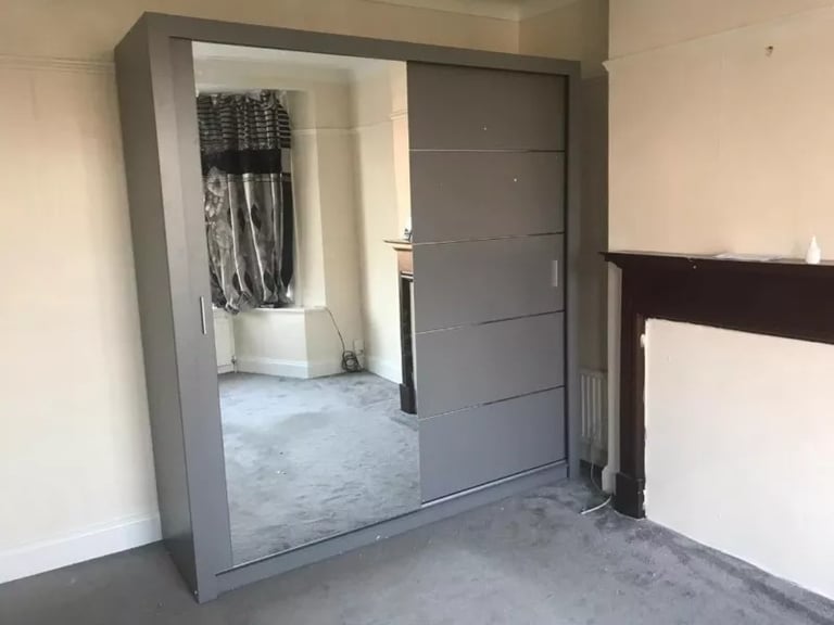 SALE 50% OFF- Brand New 3/2 Doors Sliding Wardrobe High Gloss or Matte Finish with Mirrors