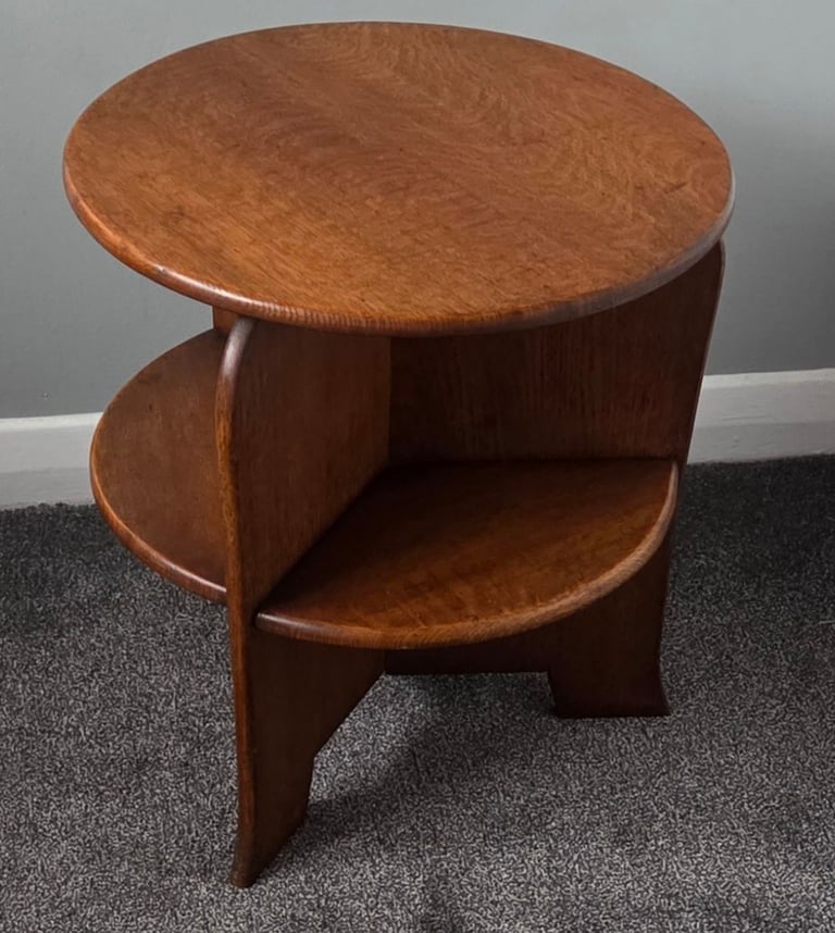image for Vintage side table with bookshelves 