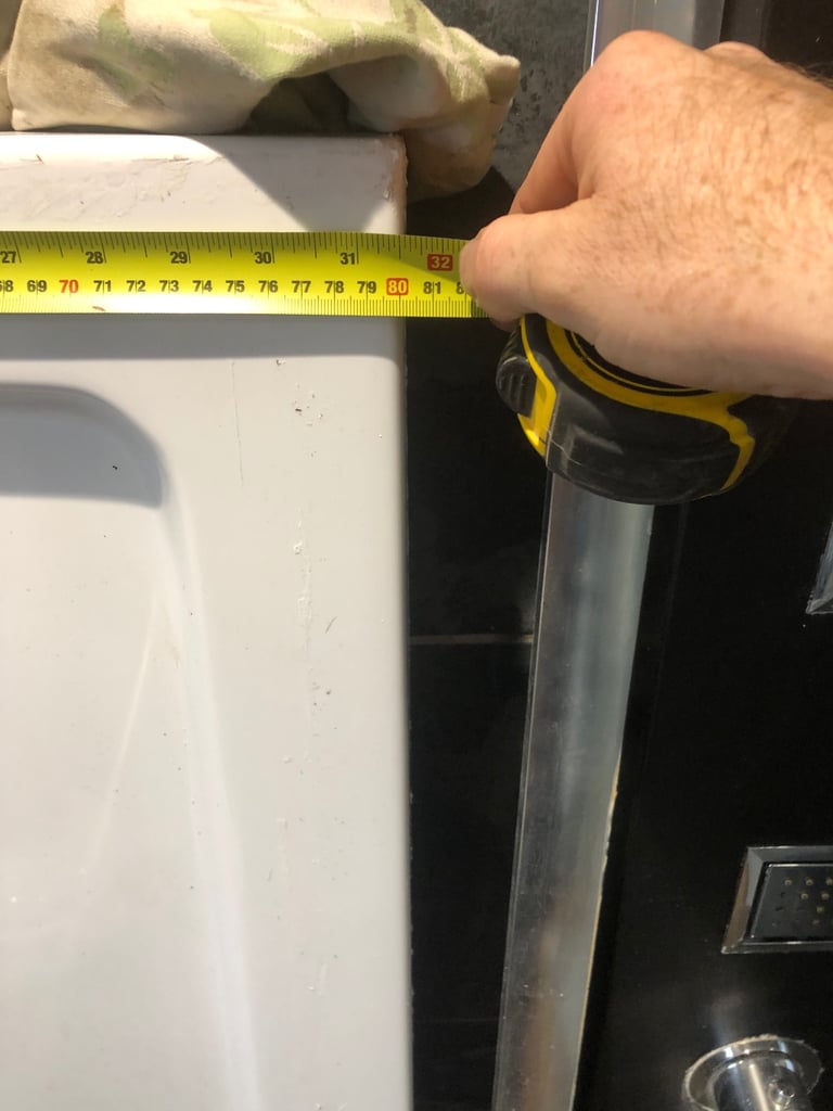 Stone Shower tray and glass screen 