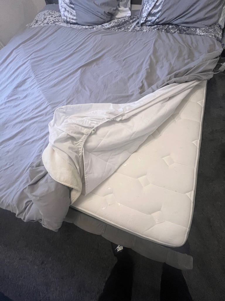 Super king size bed frame and mattress 