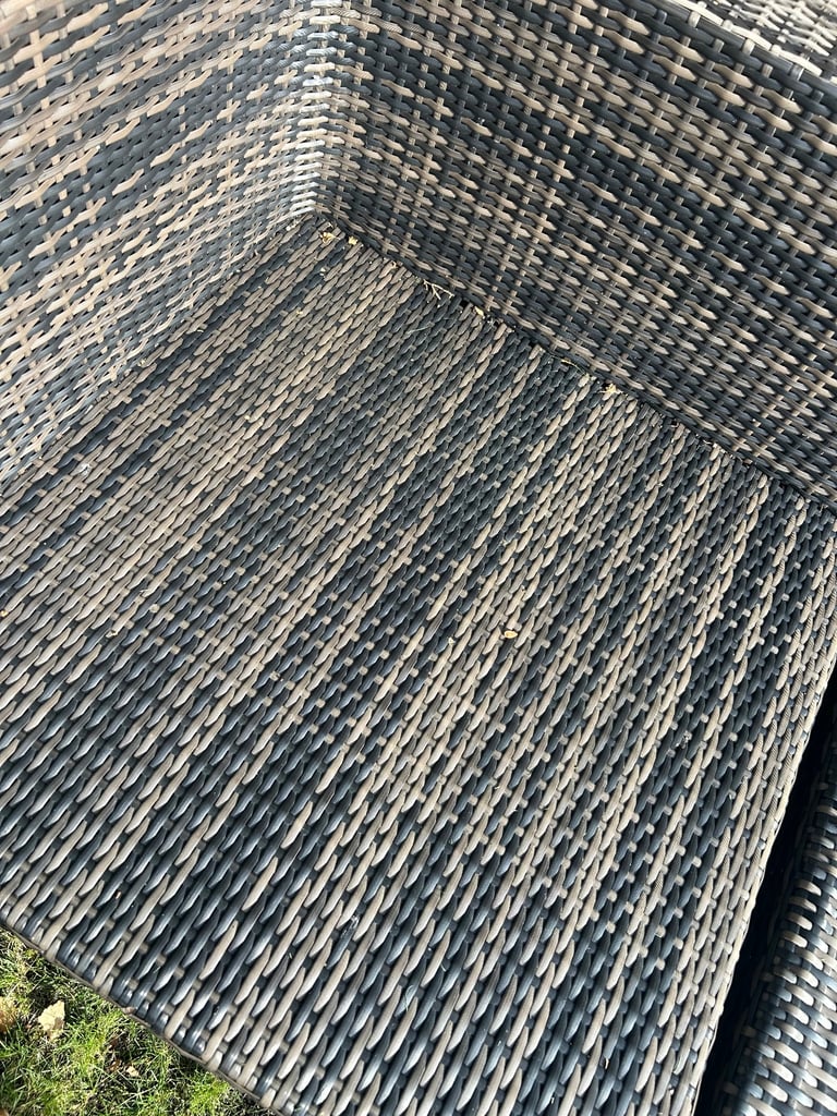 3 x seater brown rattan outdoor seating 