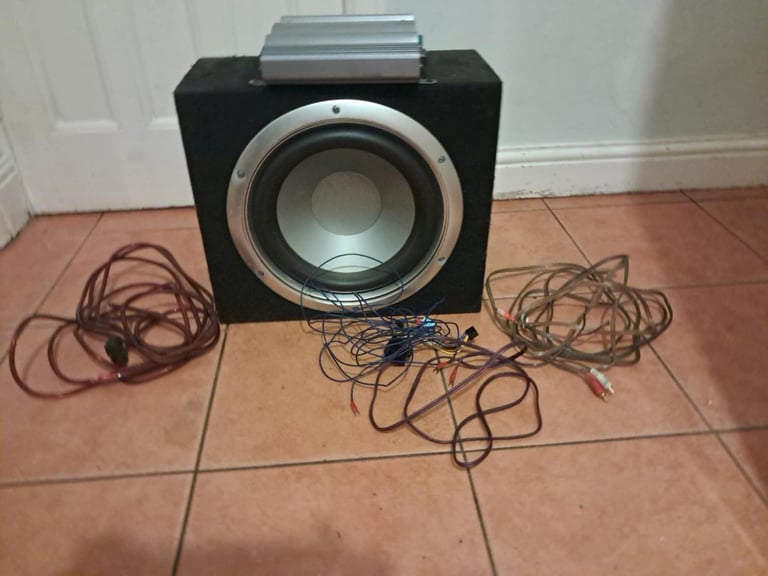 JVC car stereo with 12" sub and amp