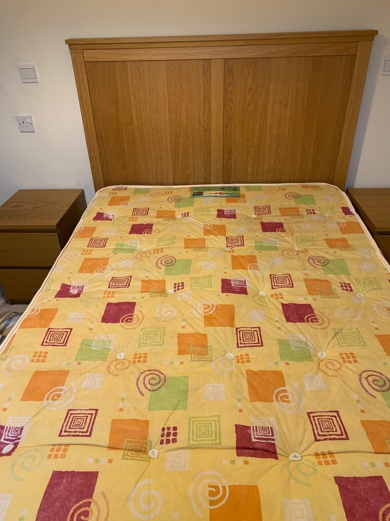 Oak double bed