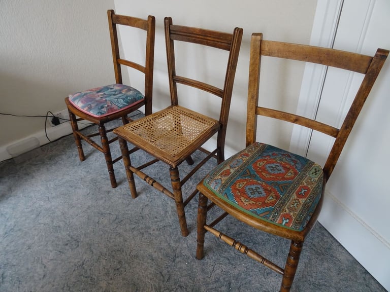 image for Three vintage dining chairs