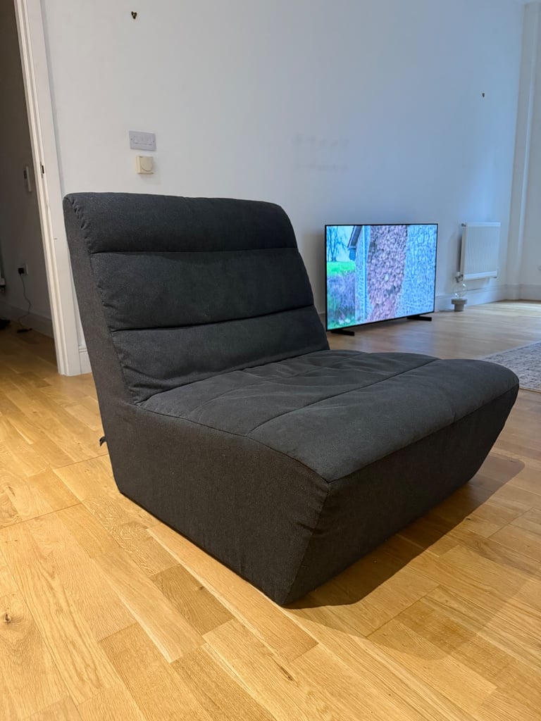 image for Dwell** dark grey fabric sofa chair super comfy ** mint condition