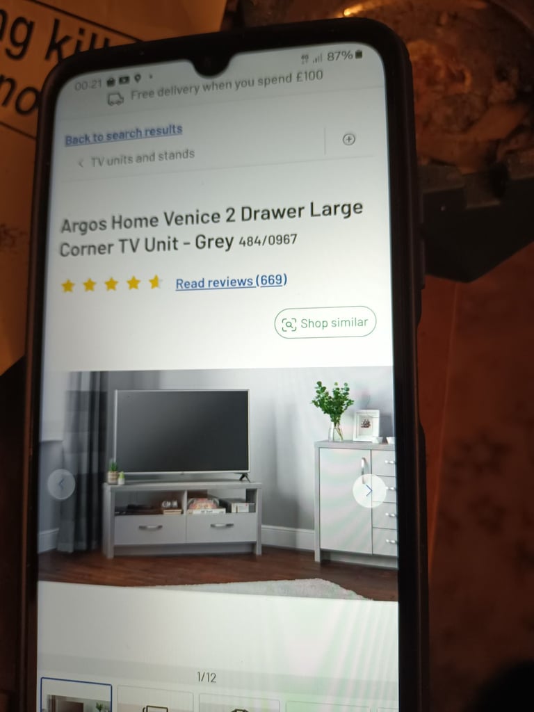 image for Large corner tv unit 