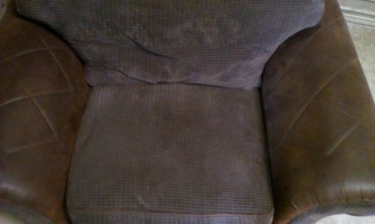 Jumbo Brown Leather sofa chair 