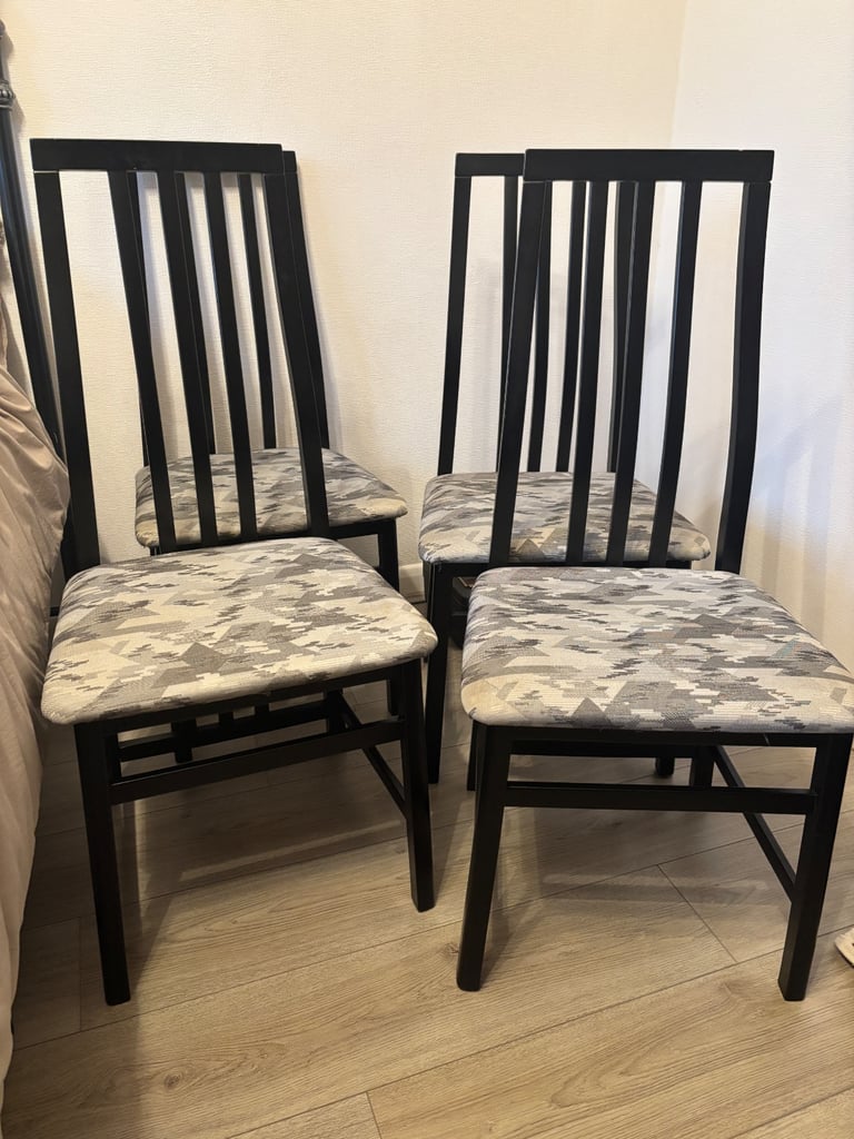 Set of four dining chairs