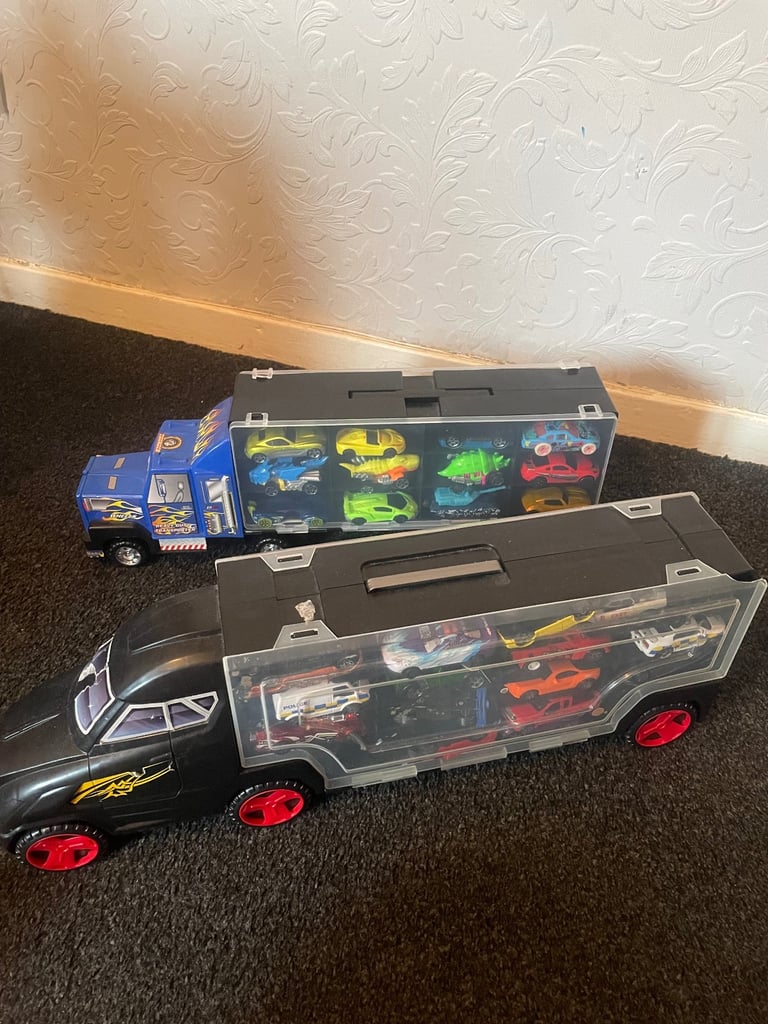 image for 2 Car transporters with small toy cars