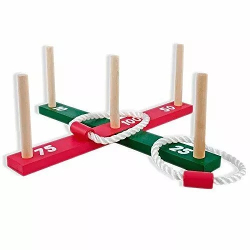 Quoits - Family Fun Garden Game for kids children adults. Rope Ring Game. Hoopla Ring Toss Game