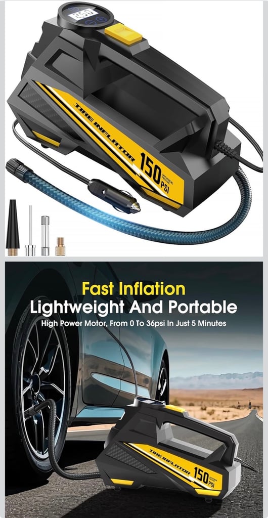 image for Tyre inflator air compressor(brand new)
