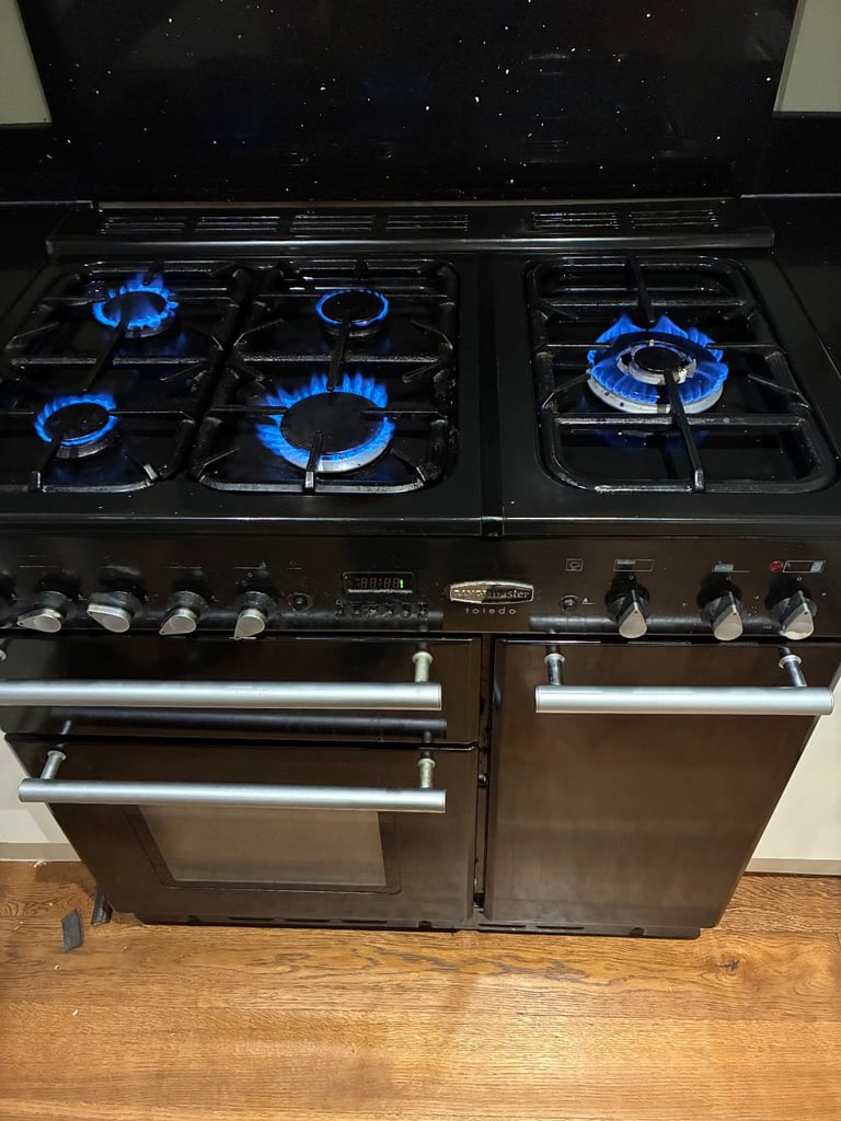 Range Cooker Rangemaster Toledo Dual Fuel 90cm Wide Gas Hob + Main Gas Oven + Side Electric Oven