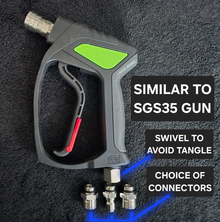 5000 psi 345 bar Nilfisk short Pressure Washer Gun swivel 1/4″ QUICK connect new