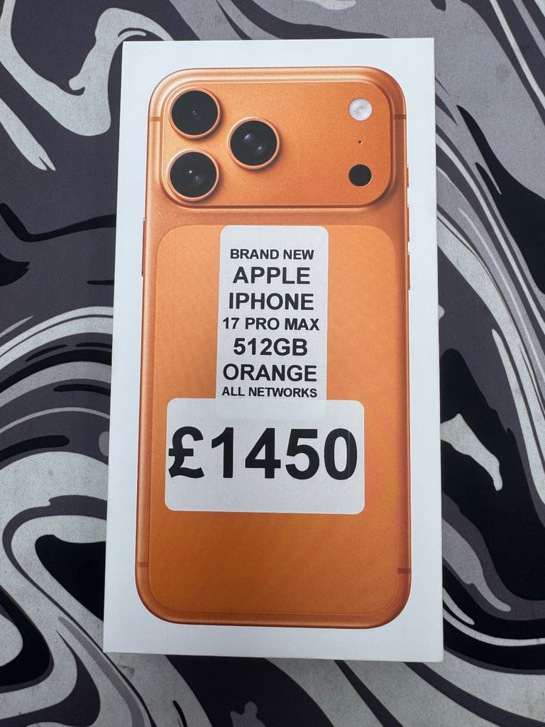 image for APPLE IPHONE 17 PRO MAX 512GB ORANGE BRAND NEW SEALED 