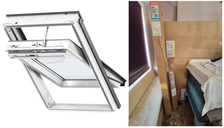 image for VELUX Brand new Electric roof window 94cm x 160cm with rain sensor + all extras required 