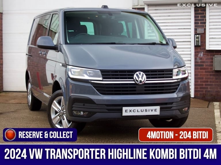 2024 Volkswagen Transporter 2.0 BiTDI 204 Highline Kombi Van 4MOTION DSG WINDOW VAN Diesel Automatic