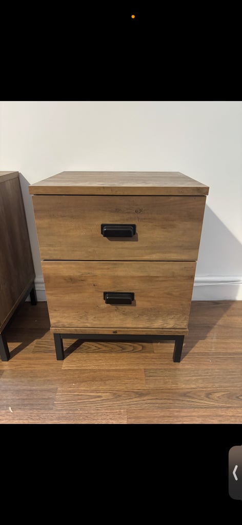 Dunelm Wooden Bedside tables x2