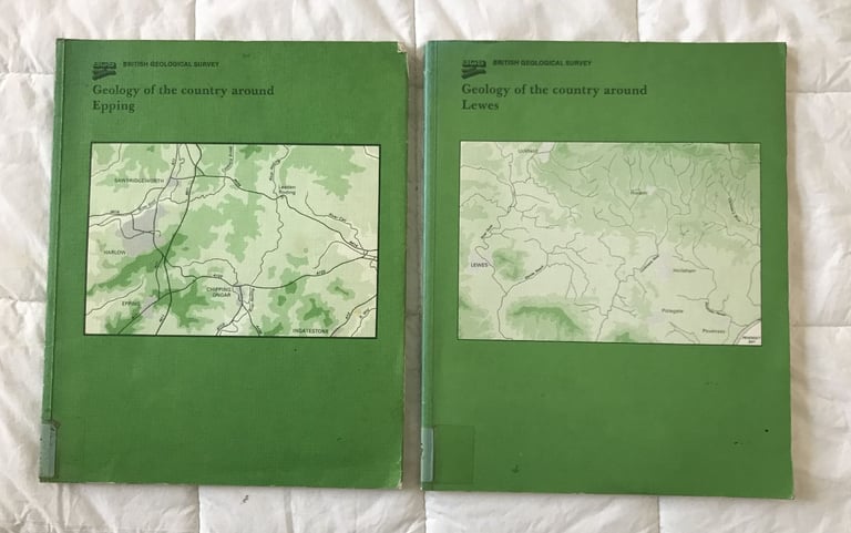 image for 2 books by the British Geological Survey, The Geology of the country around Epping and around Lewes 