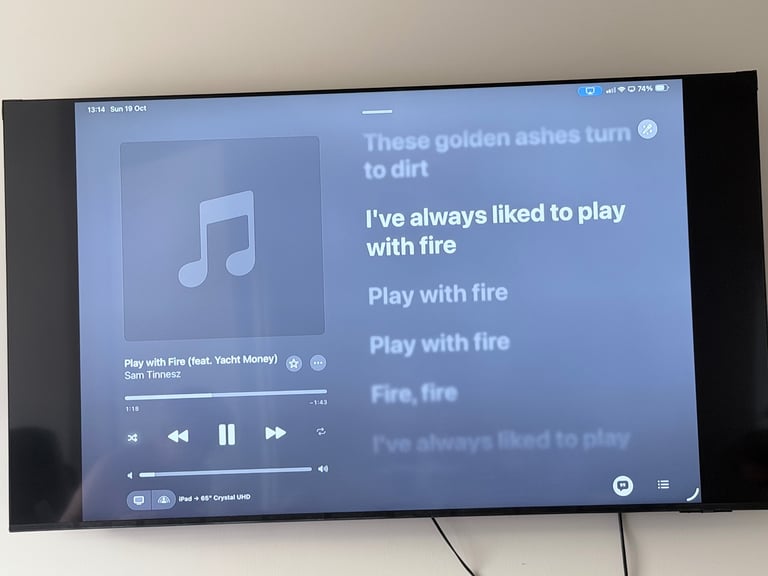 image for Samsung 65” tv