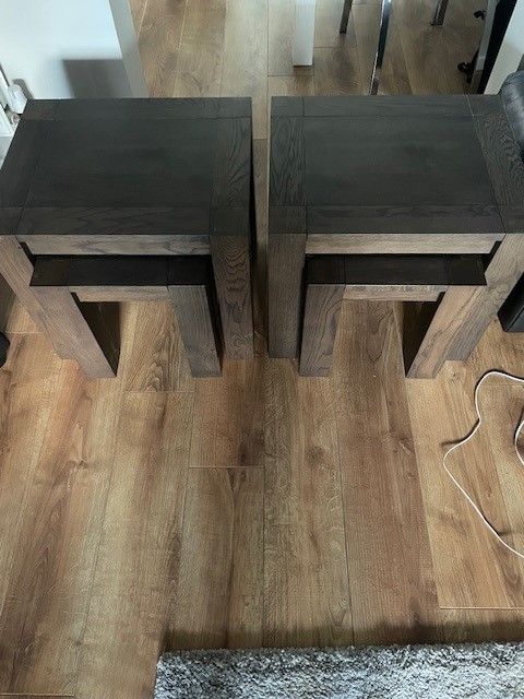 image for Solid Wood Coffee Tables in Nest of 2