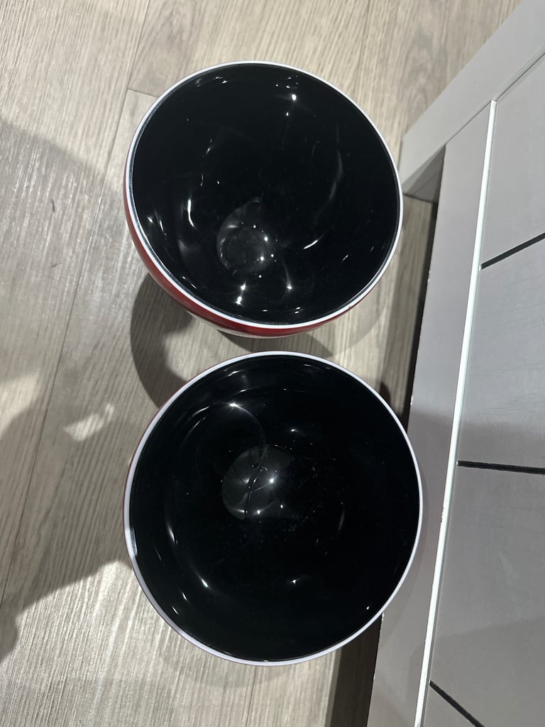 Caithness Glass vases red ebony range 