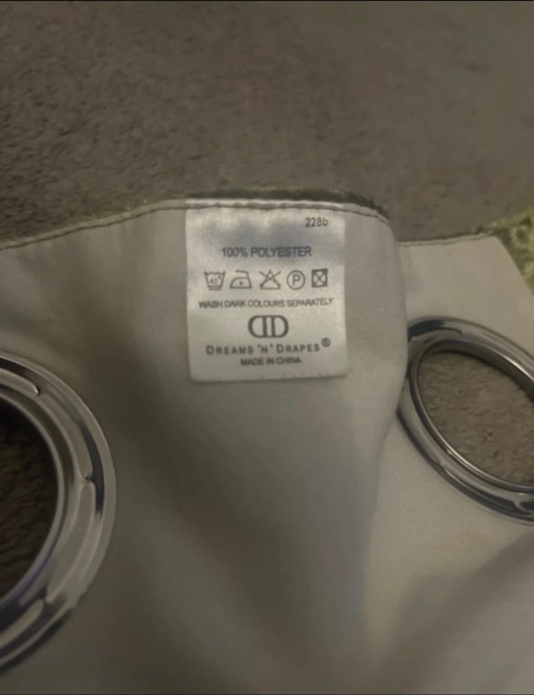 'Dreams and Drapes' pair of eyelet curtains (5ft 10 drop)