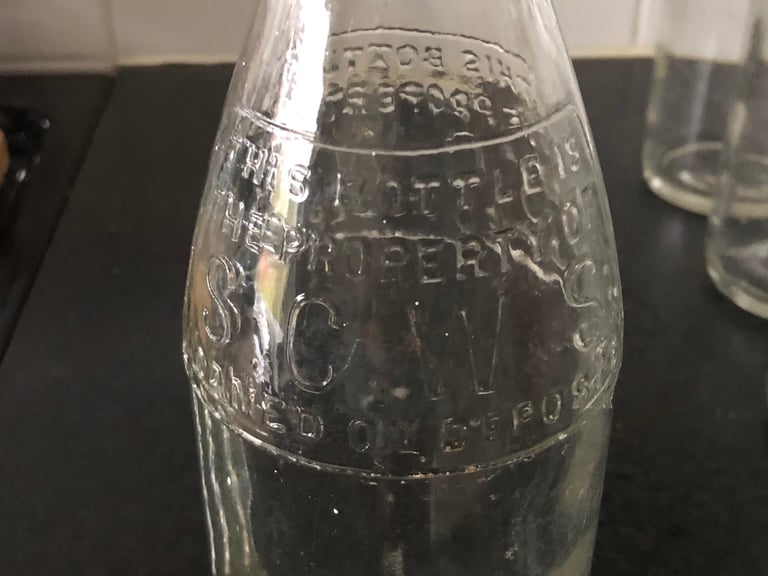 Old milk bottles