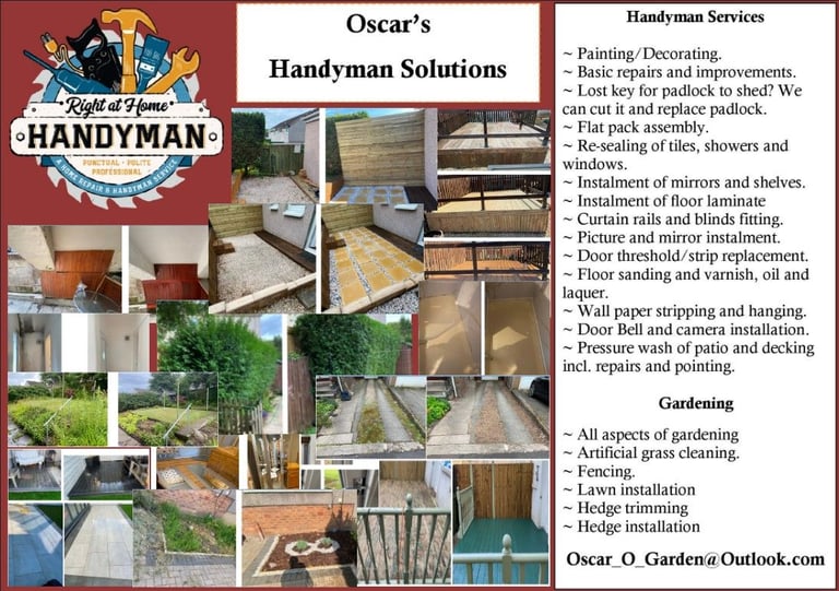 image for Fencing, Painting/Decorating, Landscaping, Jet Wash, Curtain rail fitting, Silicone/grout sealing